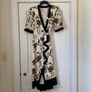 Tory Burch Printed Wrap Dress Size 2 NWT